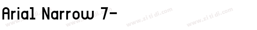Arial Narrow 7字体转换